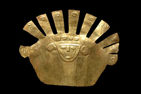 Złota maska inca — Zdjęcie stockowe