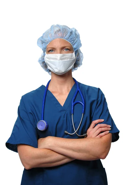 Surgical female wearing mask — Stock Photo, Image