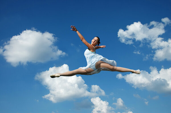 Ballerina performing a jump