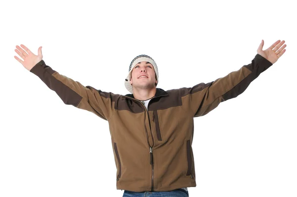 Teen with arms wide open — Stock Photo, Image