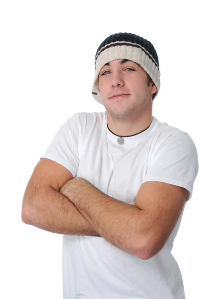 Teen with arms crossed — Stock Photo, Image