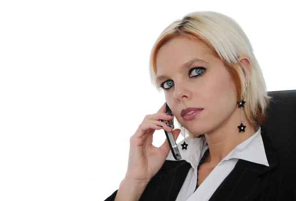 Businesswoman on the cell phone — Stock Photo, Image