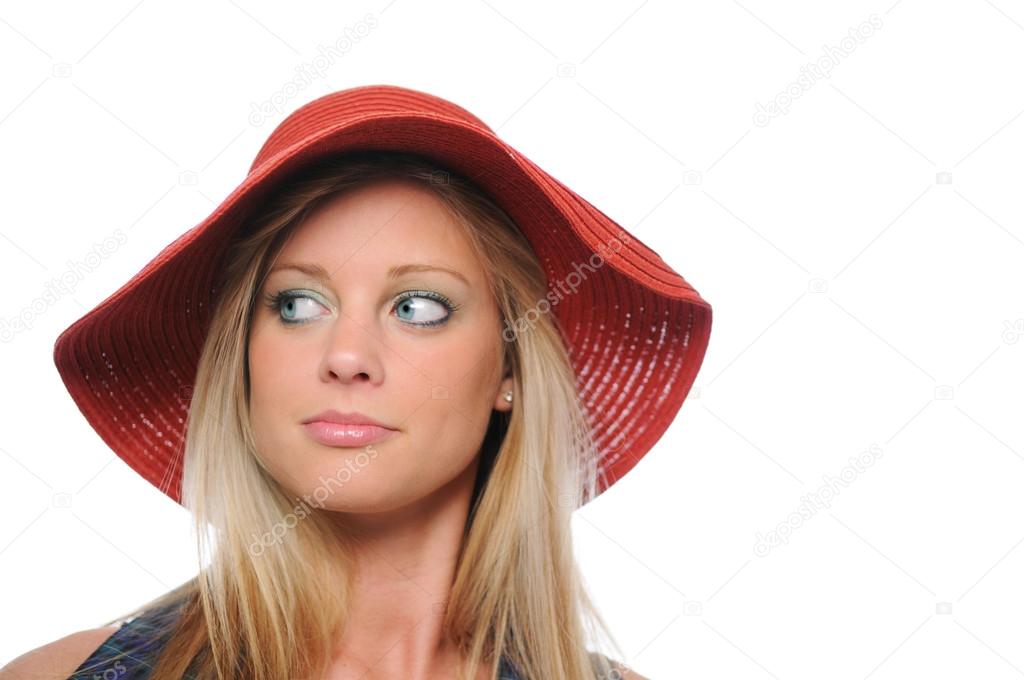 Girl with red hat Stock Photo by ©carlosphotos 13110054