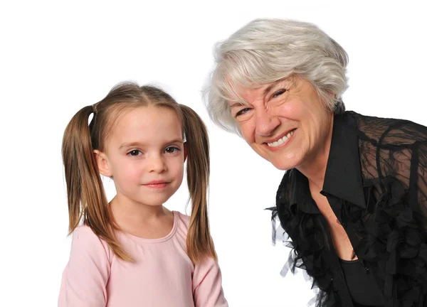 Grandmother and grandaughter — Stock Photo, Image