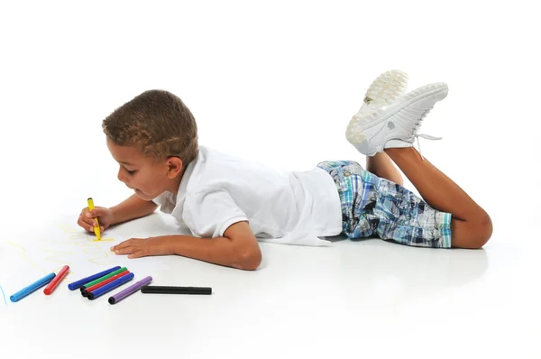 Biracial niño para colorear —  Fotos de Stock