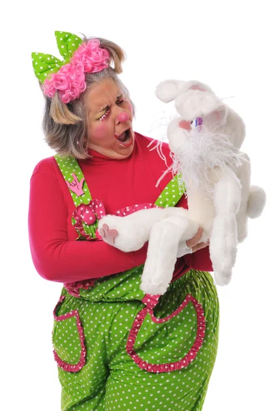 Clown mit Puppe — Stockfoto