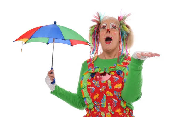 Payaso con paraguas —  Fotos de Stock
