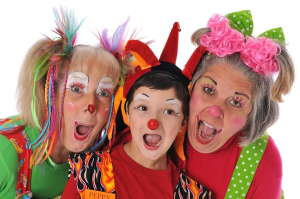 Three clowns — Stock Photo, Image