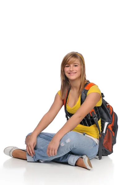 Student med ryggsäck — Stockfoto
