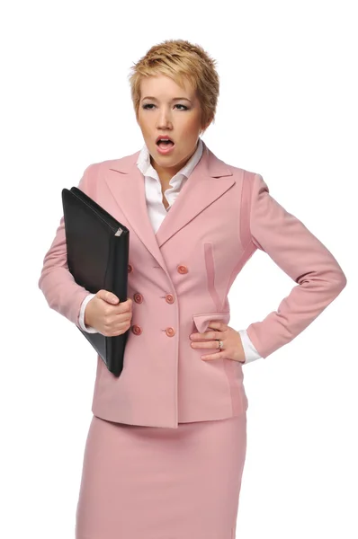 Businesswoman expressing anger — Stock Photo, Image