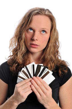 kredi kartları ile kadın