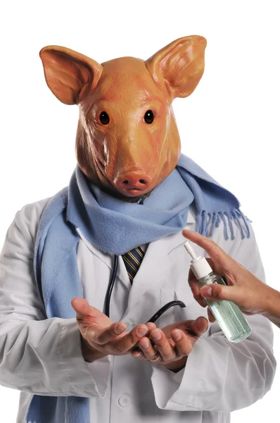 Métaphore de la grippe porcine — Photo