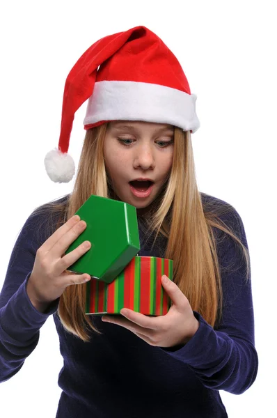 Girl with Santa — Stock Photo, Image