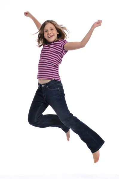 Meisje springt Rechtenvrije Stockafbeeldingen