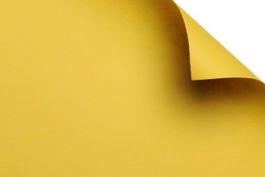 bükülmüş köşe beyaz bir arka plan ile kağıt