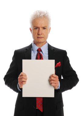 boş işareti ile bisinessman