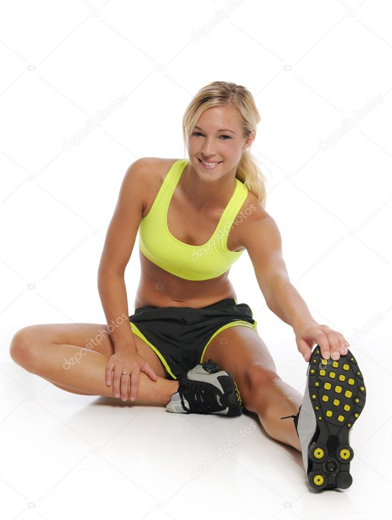 Young woman working out