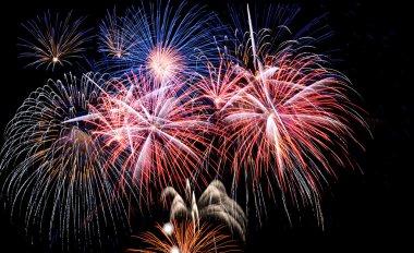 birden çok renk Fireworks