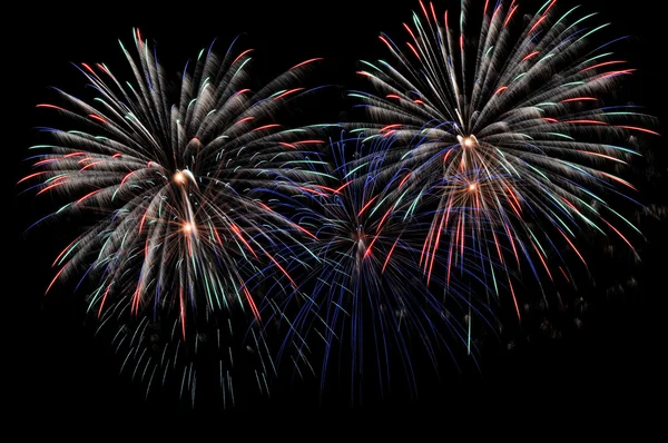 Birden çok renk Fireworks — Stok fotoğraf