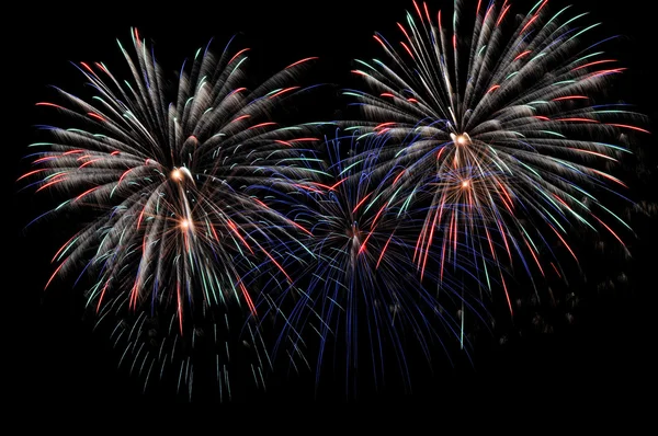 Fuegos artificiales de múltiples colores — Foto de Stock