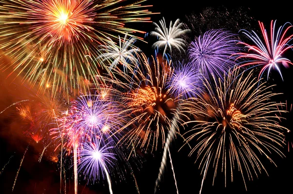 Fireworks bursting Stock Photo