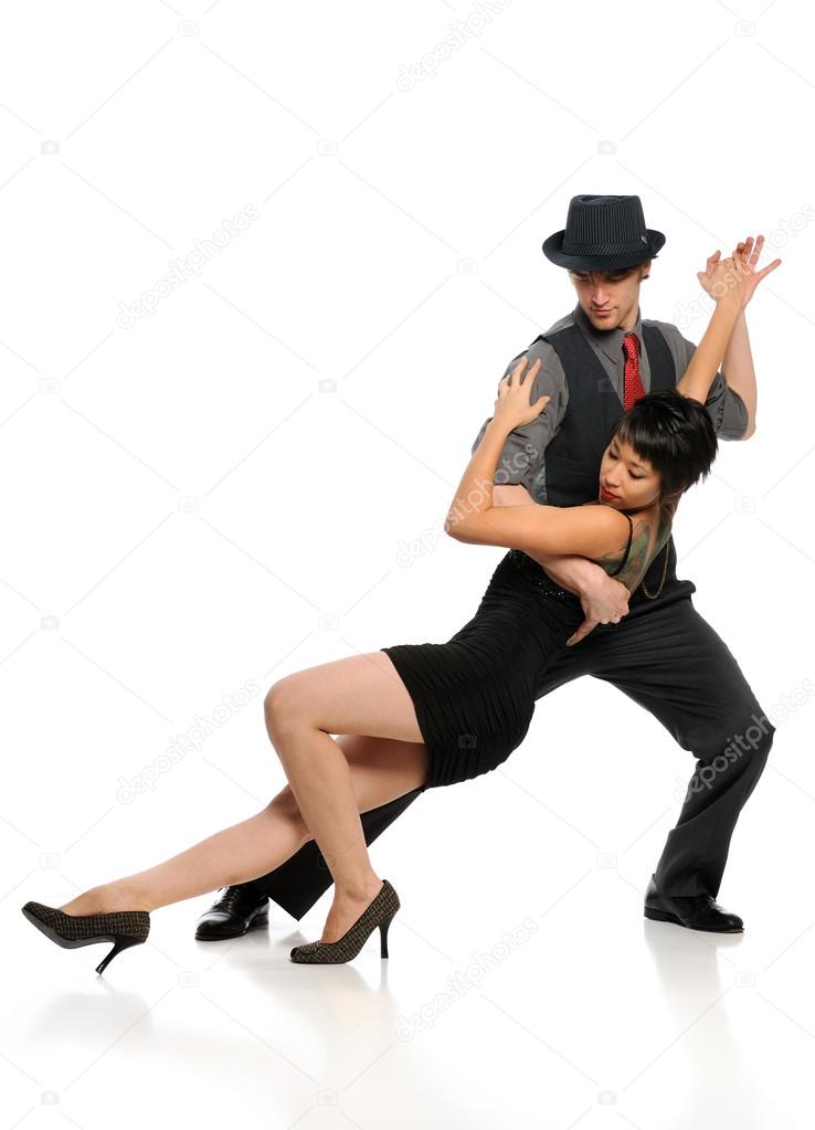 Couple dancing Tango