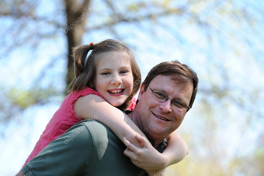 Father and Daugther Having Fun