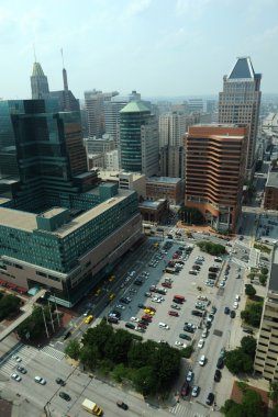Havadan görünümü dowtown, baltimore