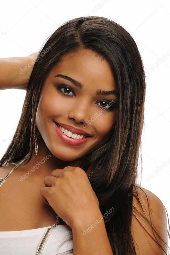 Portrait of Young Beautiful African American Woman