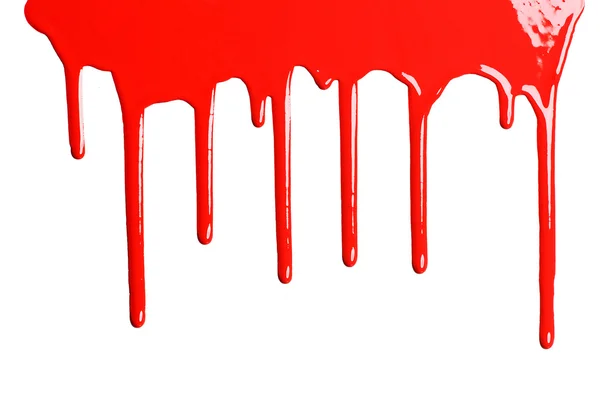 Red dripping paint — Stock Photo, Image