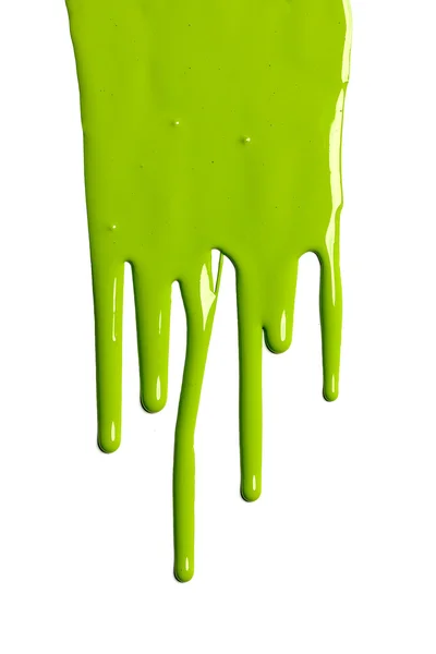 Peinture goutte à goutte verte — Photo