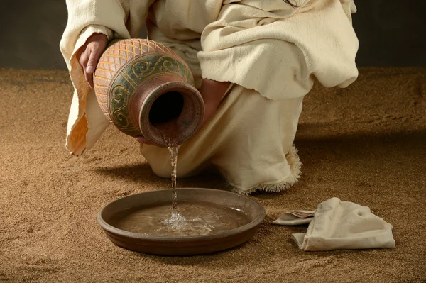 Jésus avec une cruche d'eau Image En Vente