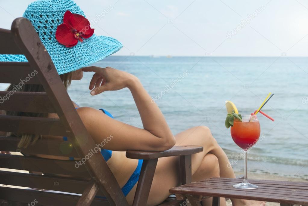 Woman and cocktail
