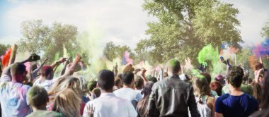 renkli holi Festivali kutlama
