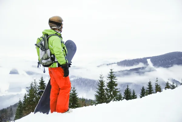 Portrét ženy snowboardista — Stock fotografie