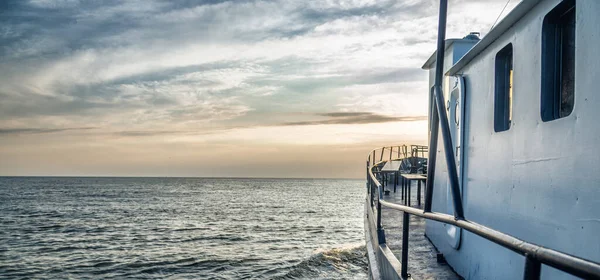 Boot Uitzicht Zwarte Zee Zonsopgang — Stockfoto