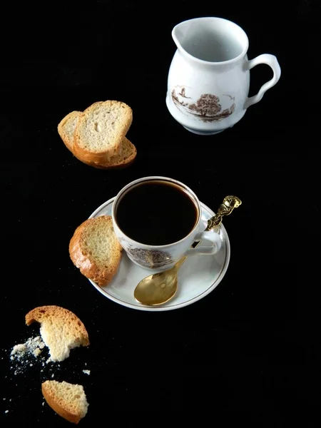 Café et biscuit — Photo