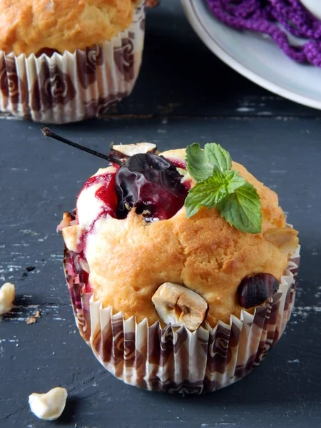 Smakelijke bluberry gebak — Stockfoto