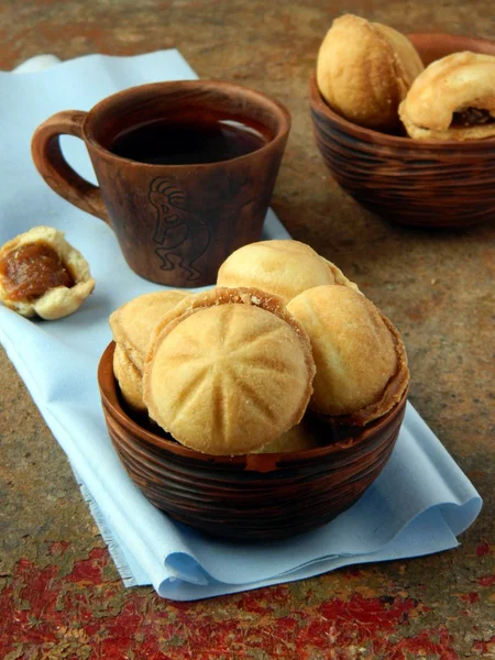 Baked in a clay pot — Stock Photo, Image