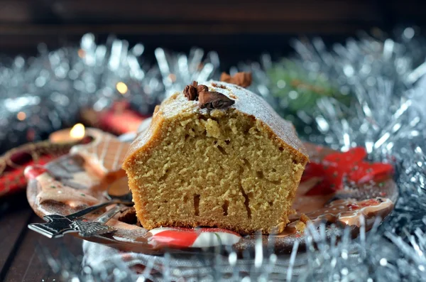 Traditional cake for christmas — Stock Photo, Image