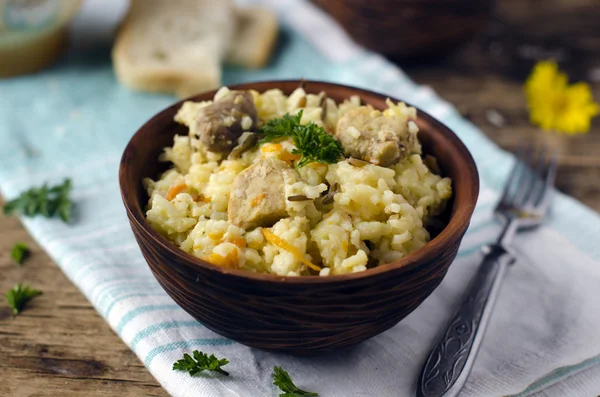 Pilaf con carne —  Fotos de Stock