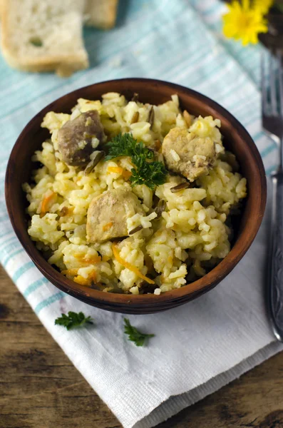 Pilaf con carne — Foto Stock