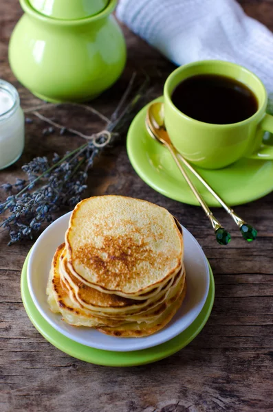 Pancakes with cottage cheese — Stock Photo, Image