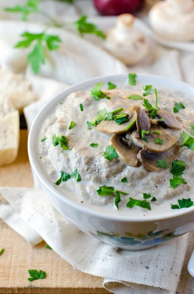 Sopa de champiñones-puré —  Fotos de Stock