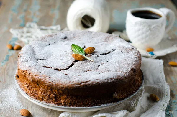 Flourless chocolate cake — Stockfoto