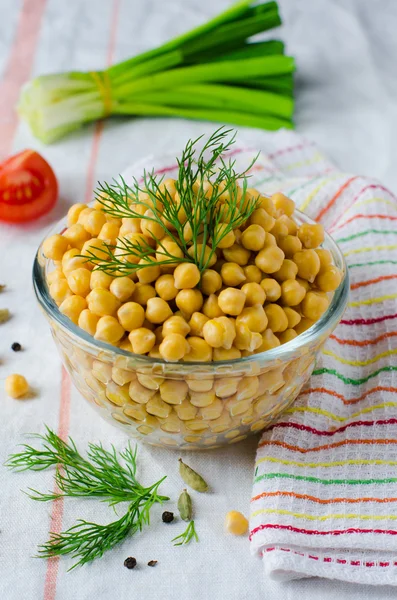 Chickpeas with spices — Stock Photo, Image