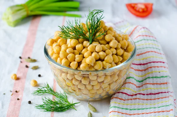 Chickpeas with spices — Stock Photo, Image