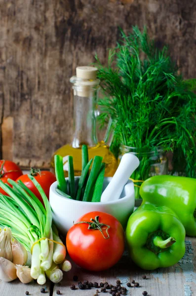 Vegetables and spices — Stock Photo, Image