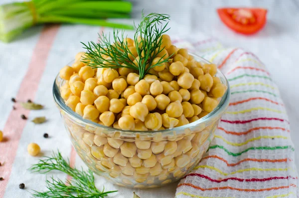 Chickpeas with spices — Stock Photo, Image
