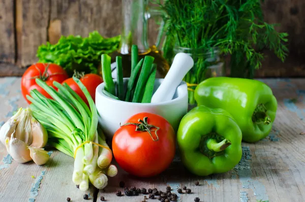 Gemüse und Gewürze — Stockfoto